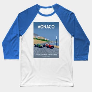 Monaco Vintage 1966 Grand Prix Auto Road Racing Advertising Print Baseball T-Shirt